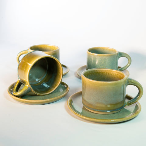 Set: Taza Capuccino para Cuatro