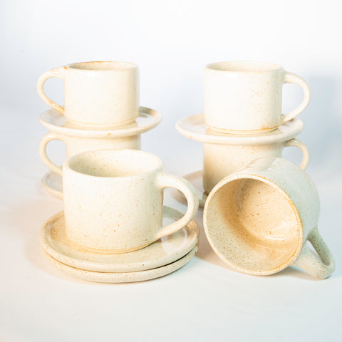 Set: Capuccino con plato para Seis