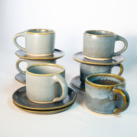 Set: Capuccino con plato para Seis