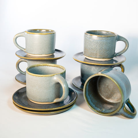 Set: Capuccino con plato para Seis