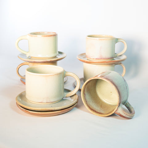 Set: Capuccino con plato para Seis