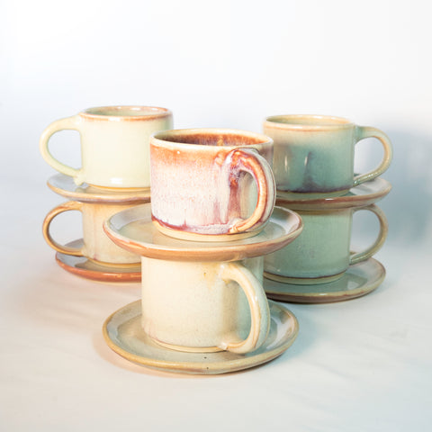 Set: Capuccino con plato para Seis