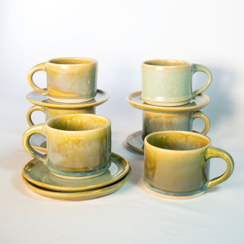 Set: Capuccino con plato para Seis