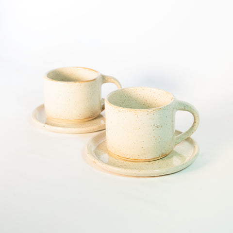 Set: Capuccino con Plato para dos