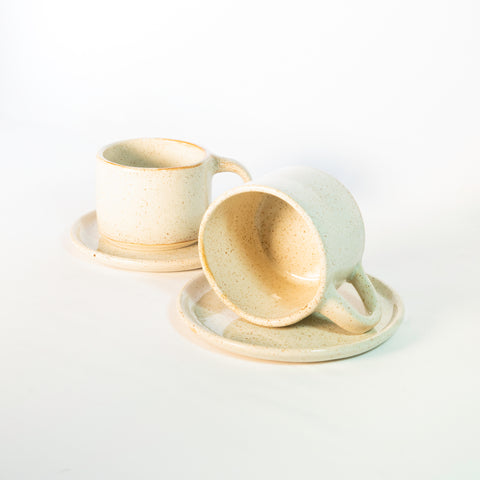 Set: Capuccino con Plato para dos