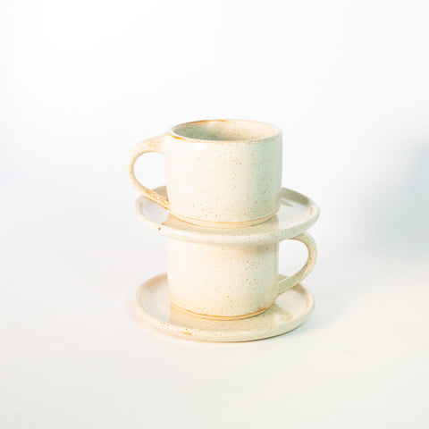 Set: Capuccino con Plato para dos