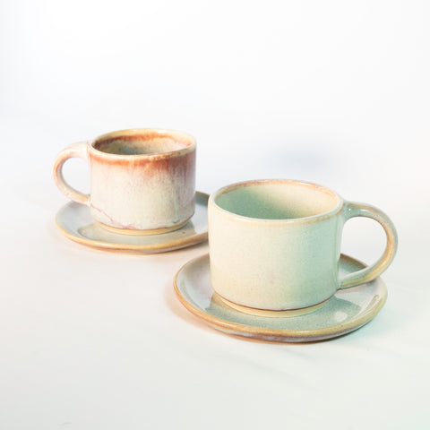 Set: Capuccino con Plato para dos
